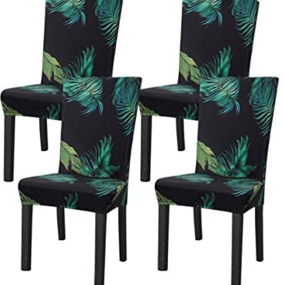 NWT Dining Chair Seat Covers, 4 piece set; Stretchable & machine washable